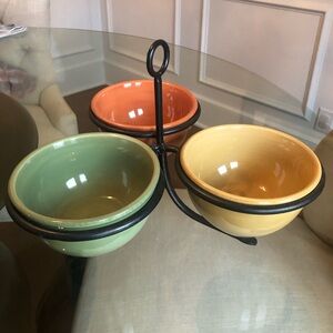 Set of 3 Bowls on a stand
